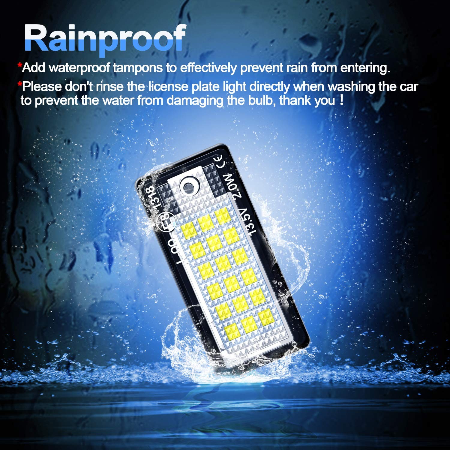 WinPower - LED Luci Targa per Auto Lampada Targa 3582 Smd con CANBUS Nessun Errore 6000k - Miniatura 6