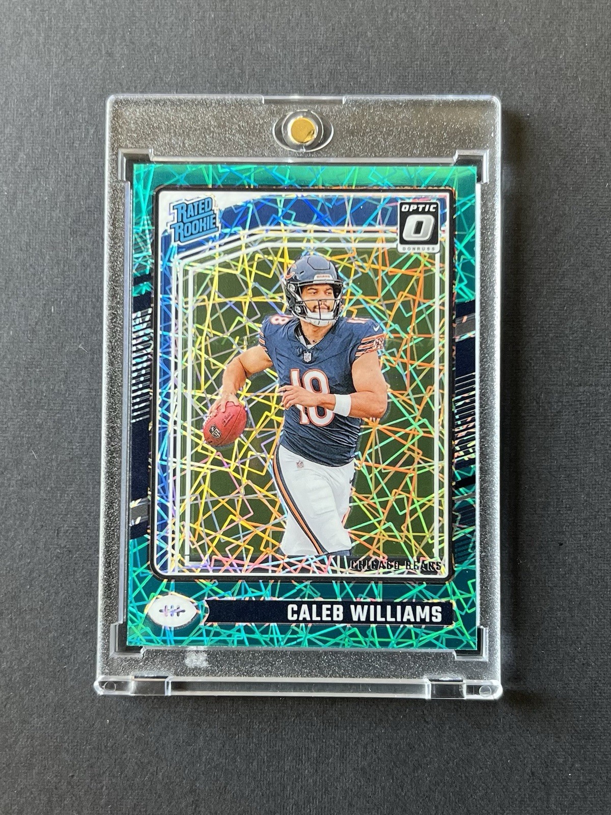 2024 Panini Donruss Optic - Rated Rookie Caleb Williams #201 Teal Velocity Prizm