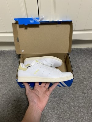 Adidas Originals Stan Smith W weiß gelb Turnschuhe Schuhe neu mit Karton Größe 6,5 UK JI2934
