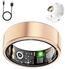 Smart Ring for Women Men, Fitness Ring with Heart Rate, Blood 8 Rose Gold