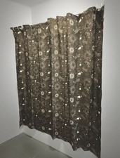 Galaxy Black  White Shower Curtain 70 x 70 Inches Brand Stars Sun Moon NEW