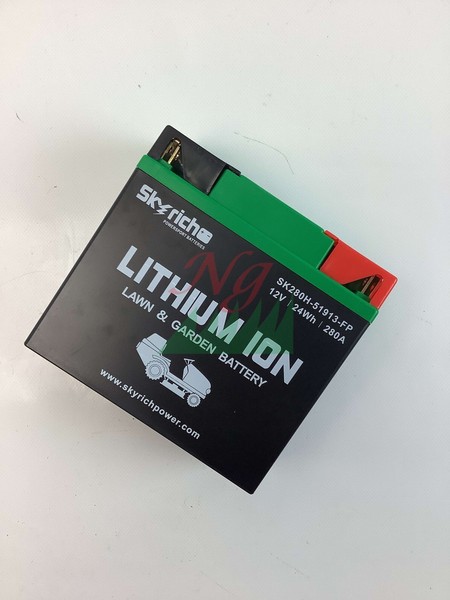 Batterie In Lithium Skyrich AufsitzmäHer RasenmäHer KapazitäT' 22Ah Spannung 12V-image