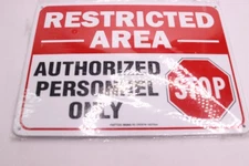 (6-Pk) Sigo Signs Authorized Personnel Only Restricted Area Sign 10" x 14"