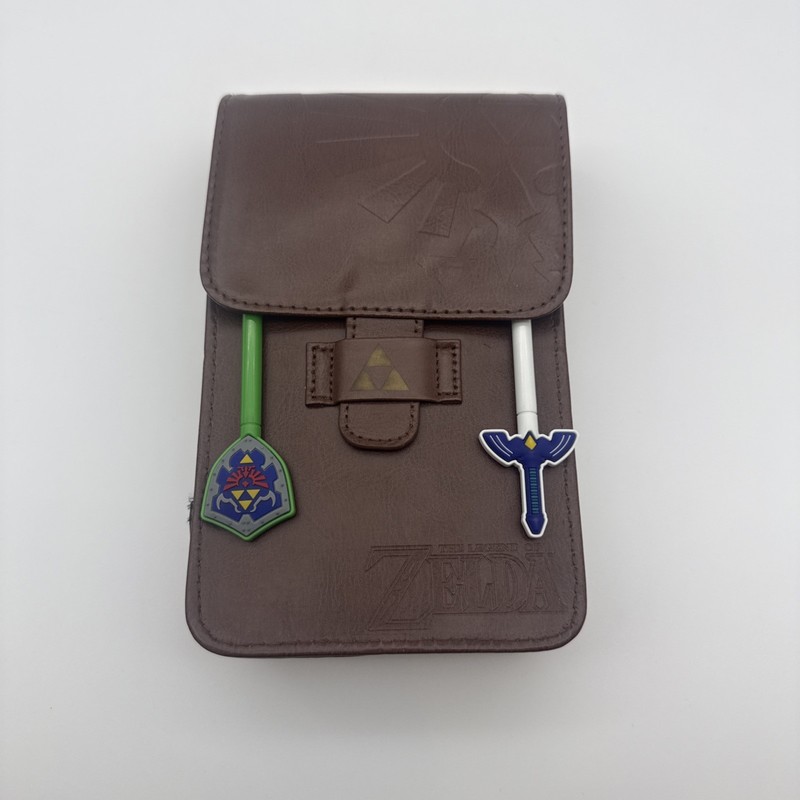 Legend of Zelda Nintendo 3DS Faux Leather Travel Case W/ Two Stylus 