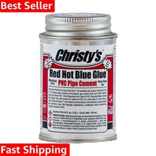 Red Hot Blue Glue PVC Cement - Medium Body, Very Fast Set, Low-VOC, 1/4 Pint ...