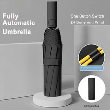 Automatic Folding Umbrella 24 Bone Large UV Protection Lightweight Outdoor Use