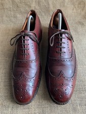 VTG Church's Mens Brown Leather Wingtip Oxford Shoes Size UK 9 US 10 D