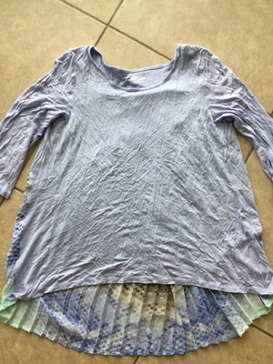 Apt. 9 Womens 3/4 Sleeve Multicolored Blouse Top Small