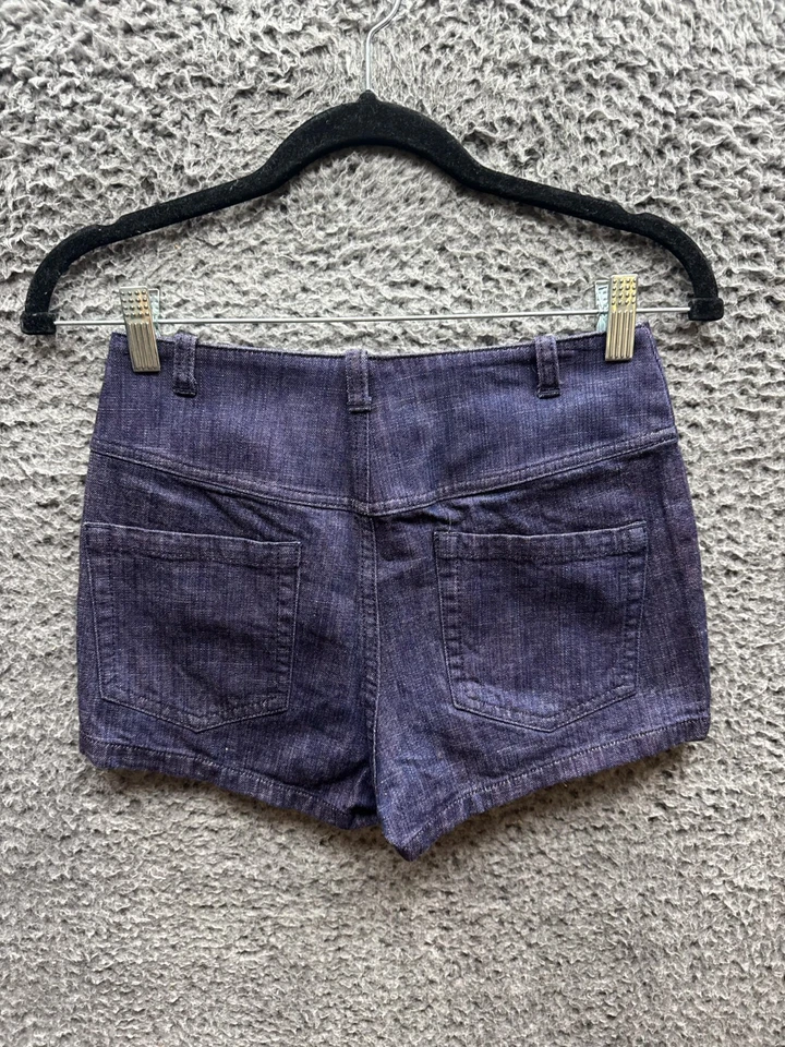 Pantalón Corto Denim Marc By Marc Jacobs Mezcla Algodón Índigo Multi Mujer Talla 0 Foto 2 de 4