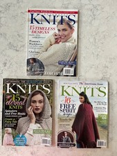 Lot of 3 Interweave Knits Knitting Magazines: Spring, Summer Fall 2017