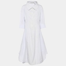 Stella McCartney Light Blue Poplin Midi Dress S