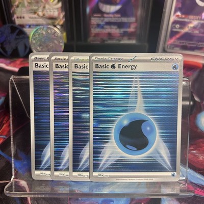 [4x Playset] Water Energy 019 Sv: Black Flare White Bolt Pokemon TCG HOLO