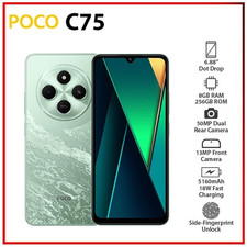 New Xiaomi POCO C75 4G 8GB+256GB 50MP HDR DualSIM Android Mobile Phone Unlocked