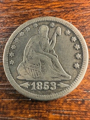 1853-O Seated Liberty Quarter with Arrows & Rays 25C NICE DETAILS! Great Coin!!