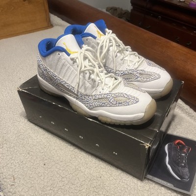 Jordan 11 Retro Low IE White Argon Blue Sneaker 306008-172 Men s 13
