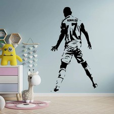 Ronaldo Football Wall Sticker Decal Portugal Football Wall Art Kids Rooms Wall