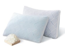 Shredded Memory Foam Pillow Queen Size Set of 2 - Adjustable Hypoallergenic