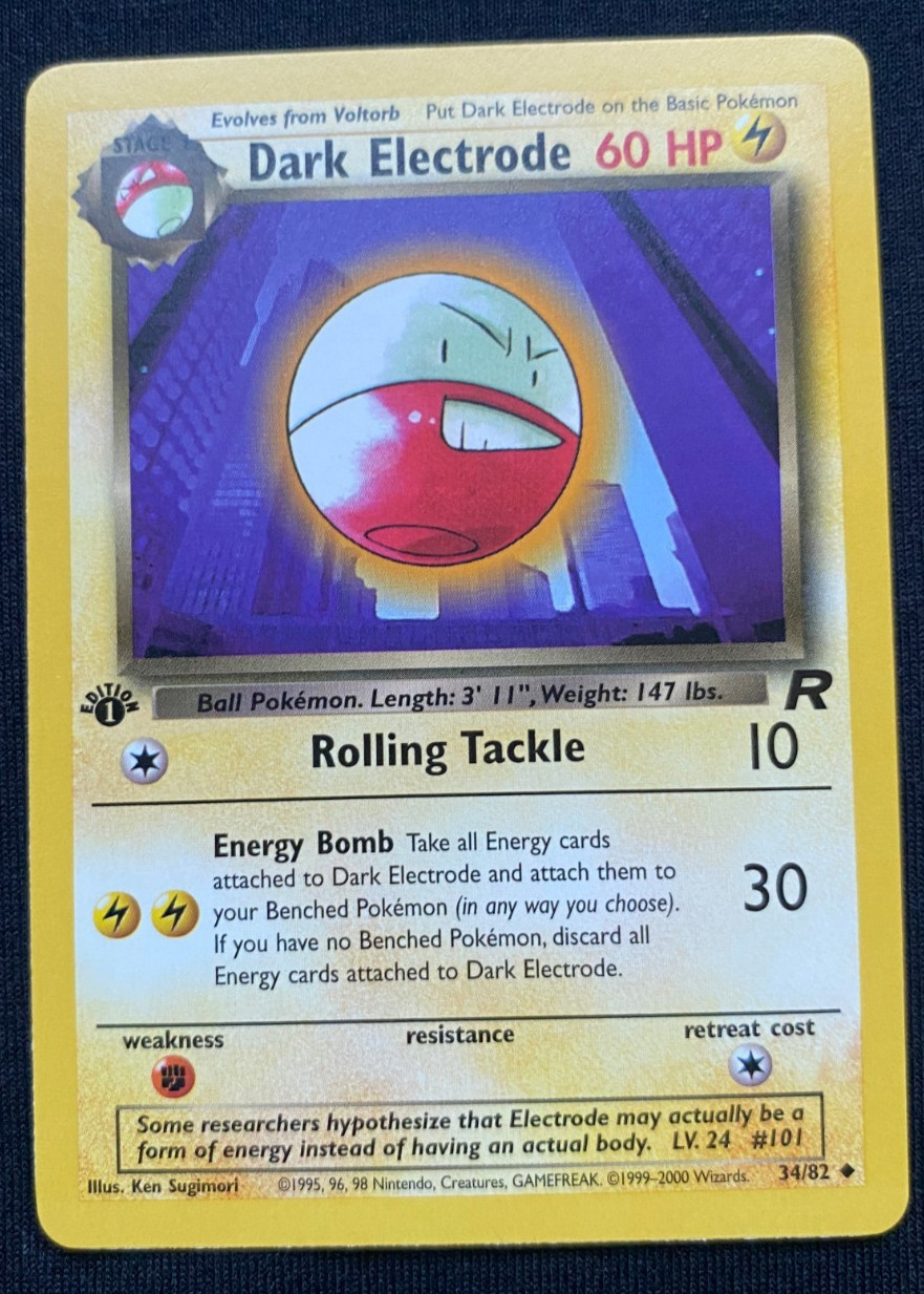 Dark Electrode 34/82 - Team Rocket 1st Edition Regular (NM)