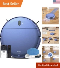 Sleek WiFi Robotic Vacuum with Mop Function - Ideal for Hard Floors & Carpets