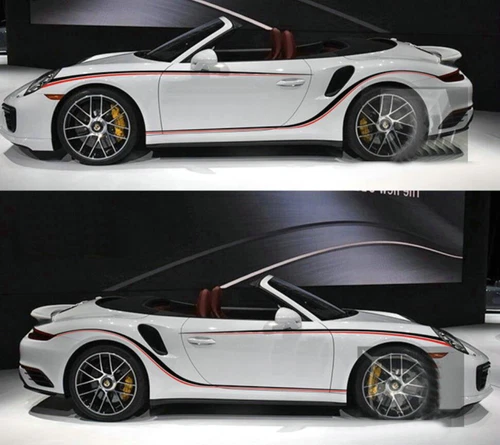 Graphics Car Side Stickers For Porsche 911 Boxster GTS 718 Custom Stripes Size - Picture 1 of 8