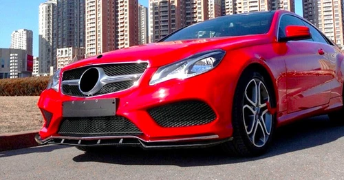 Mercedes E Klasse Coupe W207 C207 AMG Line Frontlippe Splitter Glanz Schwarz 2013-16 - Bild 8 von 11