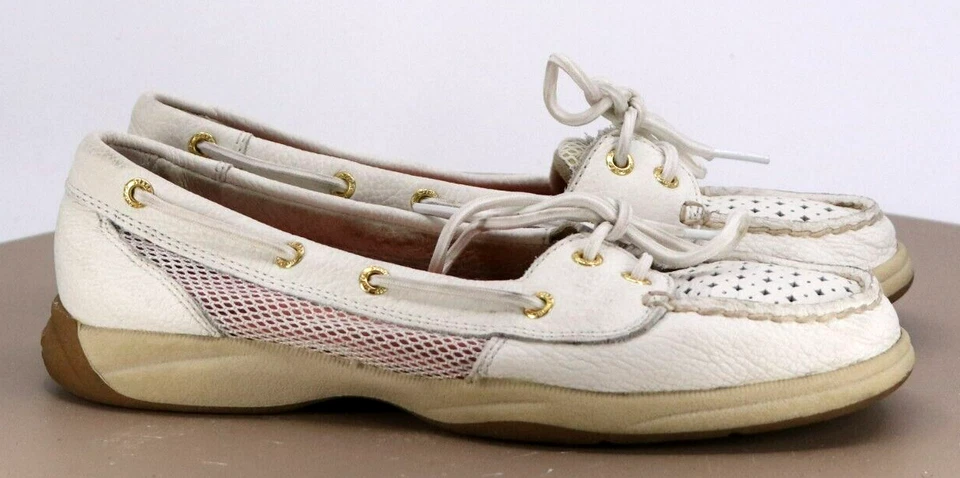 Zapatos de barco Sperry Top Sider para mujer talla 7 cuero blanco Foto 4 de 4