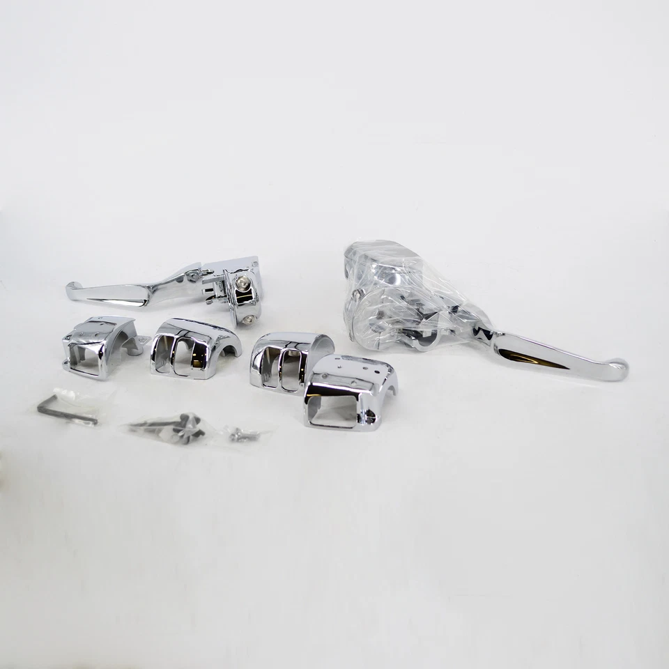 Kit de control de manillar cromado para Harley Sportsters XL doble disco 2004-2006 Foto 2 de 4