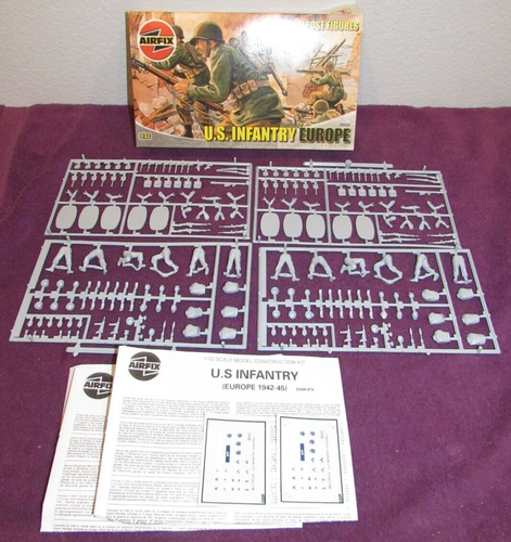 2 U.S. Infantry Europe 1:32 Scale Military Figures Model Kits - Airfix #03586