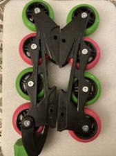 Roller Derby Inline Roller Blade Skate Wheels - Set of 8 w/Toe Stop  Bearings