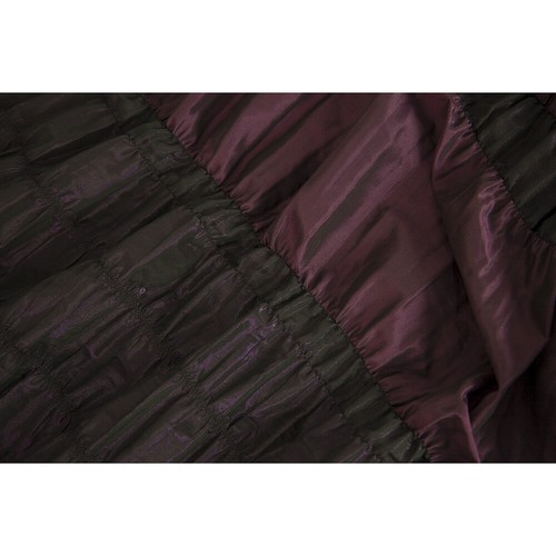 Black Purple Polyester Rectangular Ruched Fabric Long Scarf Shawl - Picture 5 of 6