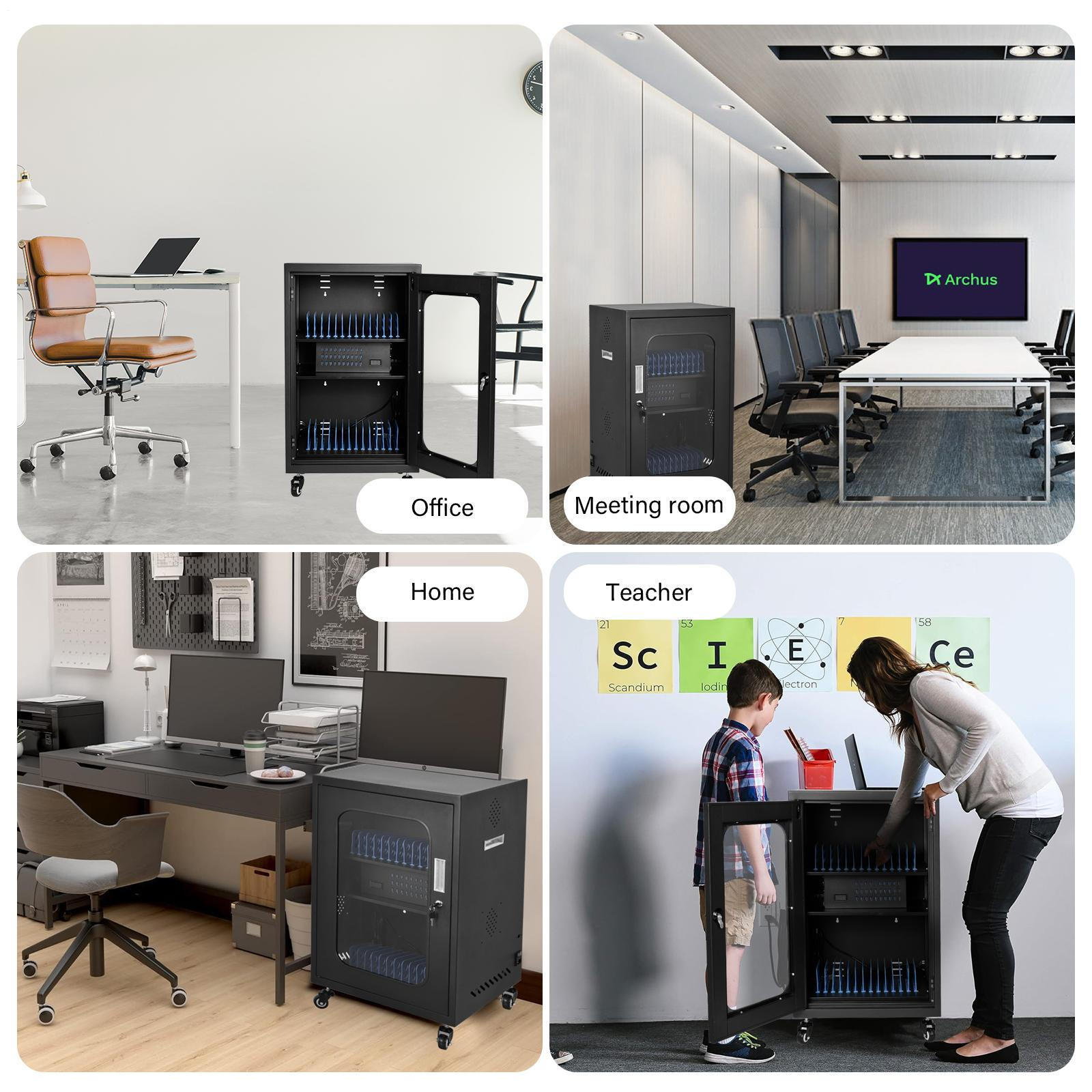 30 Device Mobile Charging And Storage Cart For Ipads, Chromebooks And Laptop Com