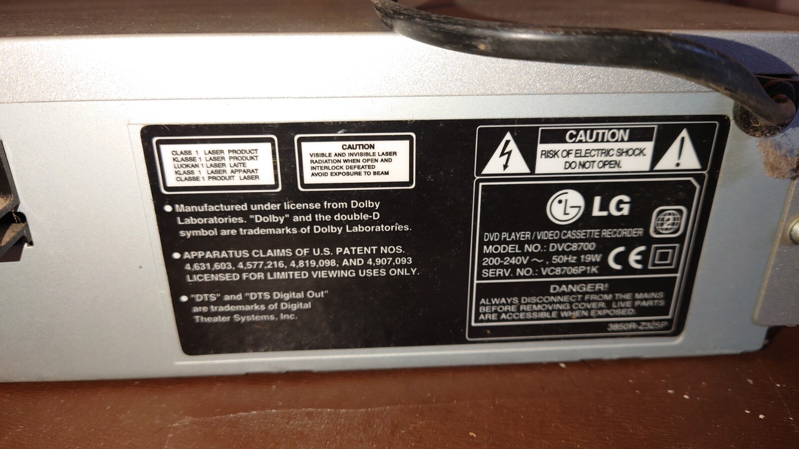 LG DVD Player/Video VHS Cassette Recorder Working eBay