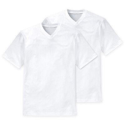 2er oder 4er Pack Schiesser American T-Shirt V-Neck Unterziehshirt aus Baumwolle