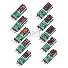 10Pcs 7.4V-22.2V 2-6s RC Li-Po Battery Voltage Tester Indicator Checker Monitor