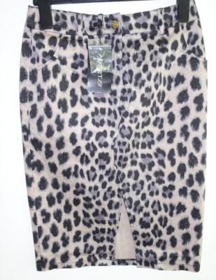 Neu - APART Leo Animal Print Muster Sommerrock  Rock Gr. 34 S XS Bleistiftrock