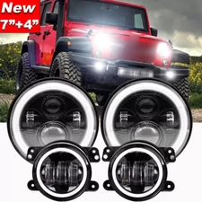 LED Headlights Fog Light Lamp Combo Kit for Jeep Wrangler JL Gladiator 2018-2021