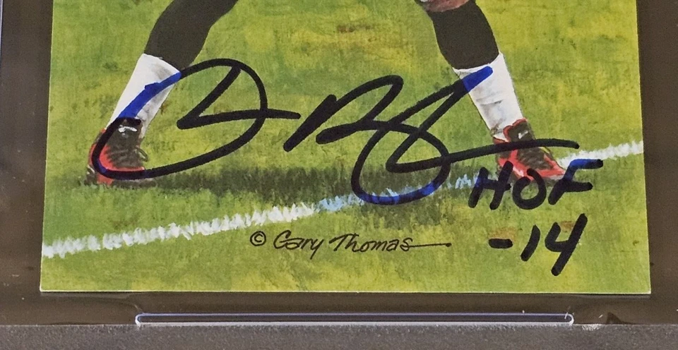 DERRICK BROOKS Signed HOF GOAL LINE ART CARD-TAMPA BAY BUCCANEERS-PSA 10 Auto - Image 4 of 4