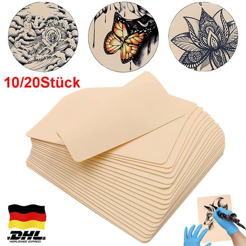 Blank Tattoo-Übungshaut 5 Stück – 3mm Dick, Doppelseitig, Für Anfänger & Tattoo-Training