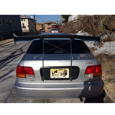 FOR 97-00 HONDA CIVIC SEDAN ADJUSTABLE GT RACING SPOILER TRUNK