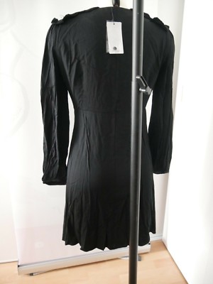Mango Petite Black Dress 439 Woman Size S 34/36 Long Sleeves New | eBay