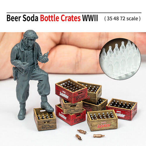 Cajas de Botella de Soda de Cerveza Modelo Segunda Guerra Mundial Decoración Parte 1/35 1/48 1/72 - Imagen 1 de 14