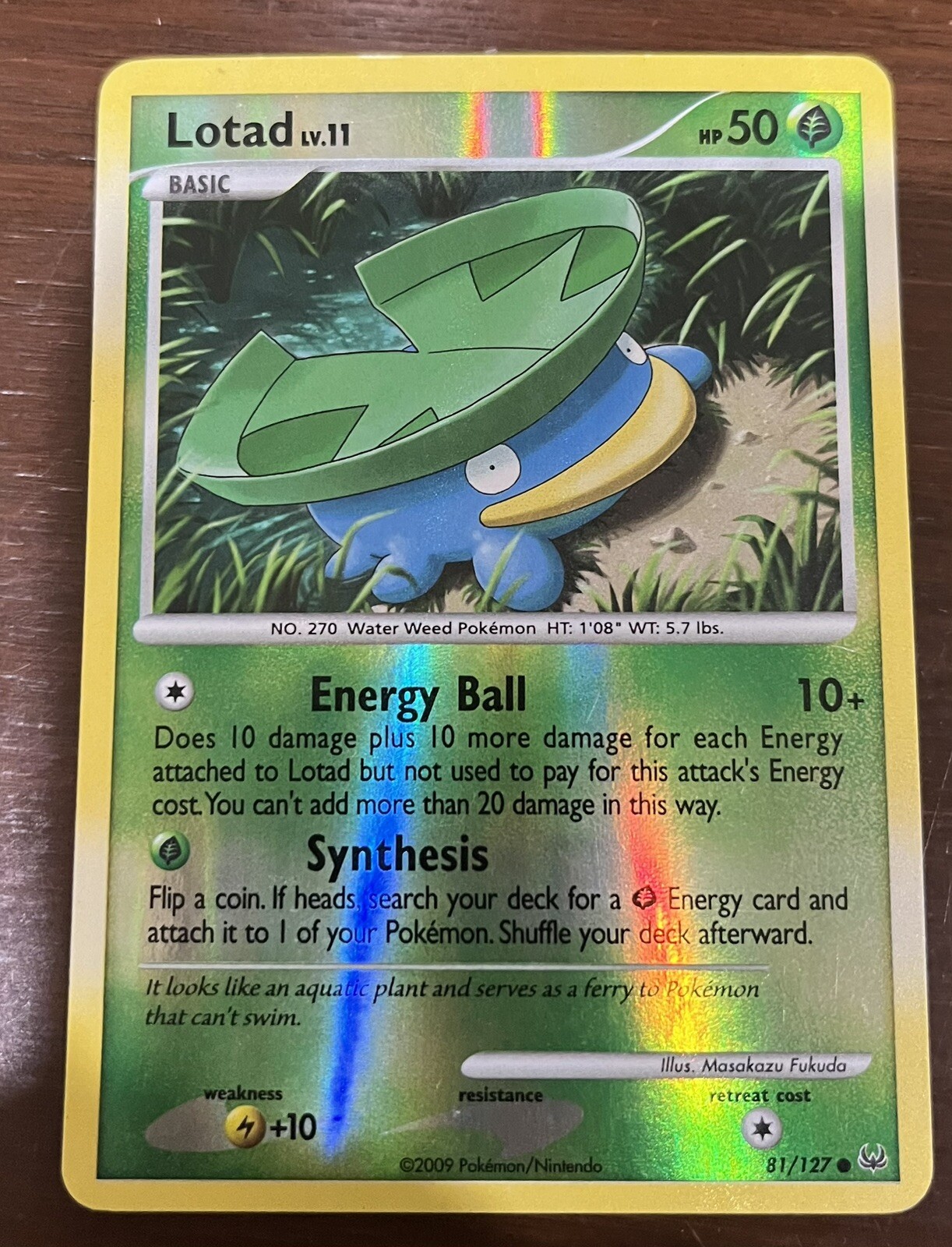 POKEMON LOTAD LV.11 81/127 PLATINUM Reverse Holo