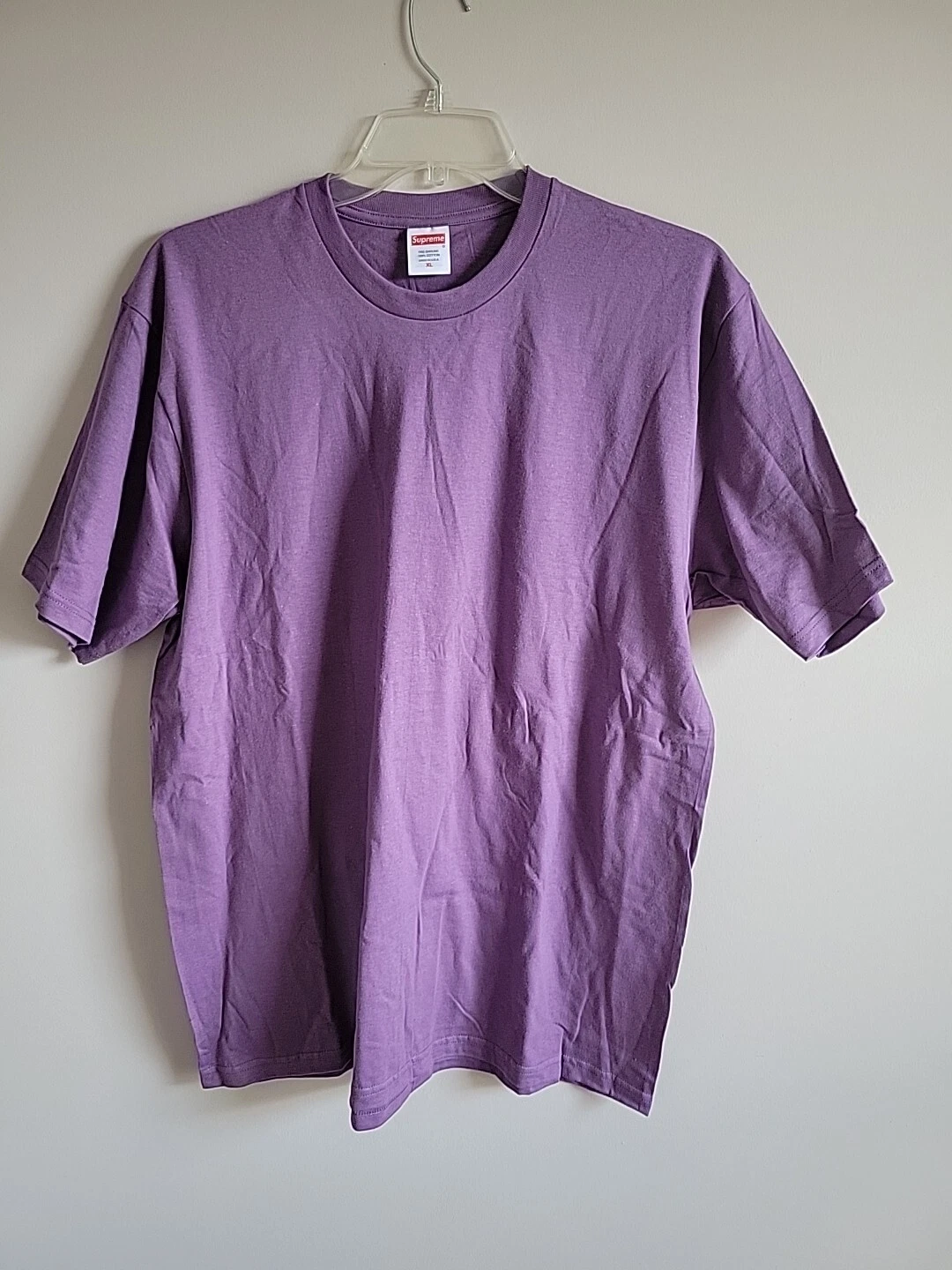 T shirt uni Supreme   Violet   Taille XL