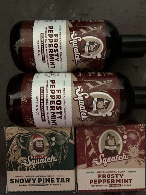 Dr Squatch Hair Care Frosty Peppermint Limited Edition AND Soap Bars ...
