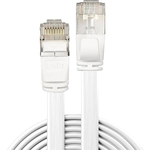 Cavo di collegamento rete rj45 lindy cat 6a u/ftp 0.3 m bianco con protezione