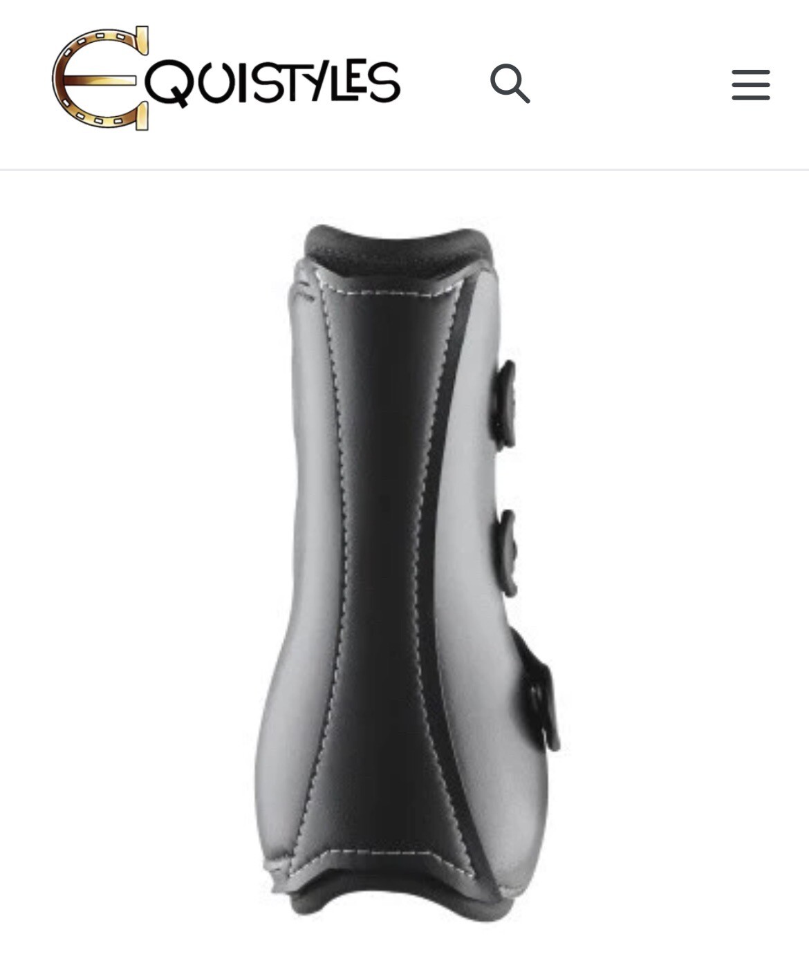 EquiFit EXP3 Front Boots with Tab Closure - Black  Large