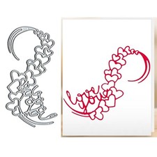 Hearts Love You Die Cuts Metal Cutting Dies Cut Stencils for DIY Scrapbooking...