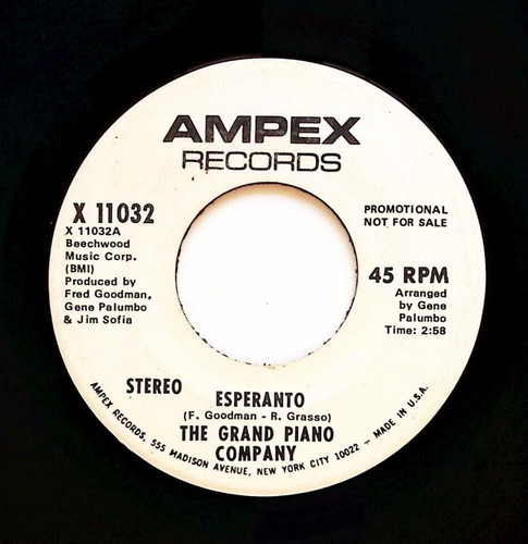 THE GRAND PIANO COMPANY – ESPERANTO AMPEX RECORDS VINYL 45 76-63