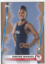2020 2021 Simone Manuel Topps Olympics GOLD PARALLEL /99 - #23 Swimming