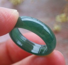 Video Certified Icy Green 100 A JADE Jadeite Circle RING USA. 4.75    696091 AS